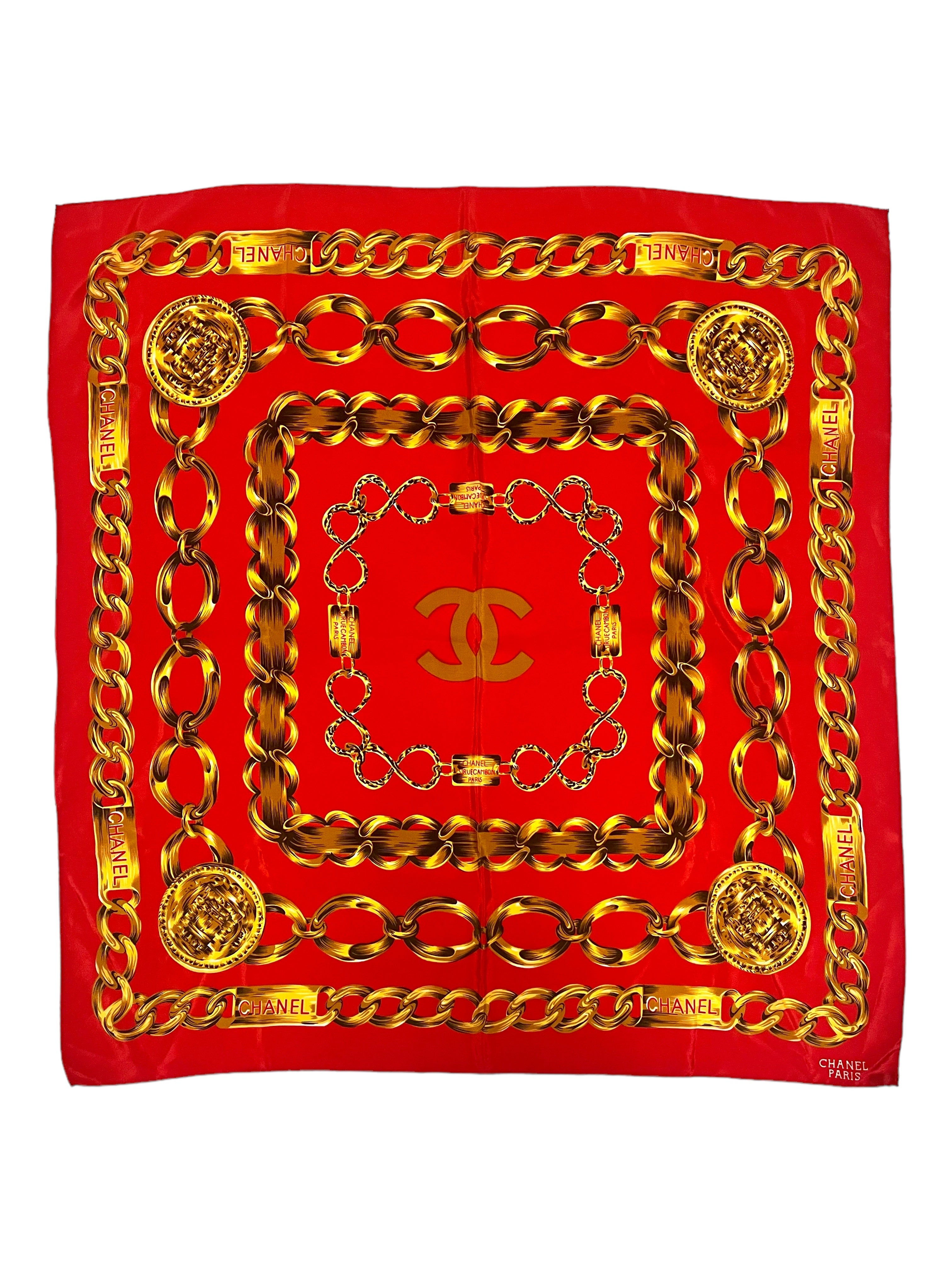 Vintage silk Chanel scarf outlet