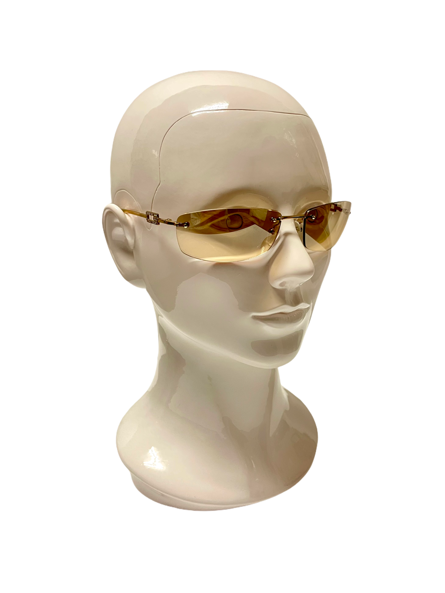 Gucci Sunglasses 1997 Vintage Rimless Silver Brown GG 1784/S