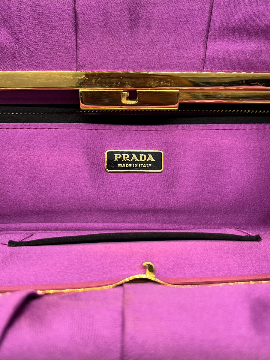 PRADA Raso Satin Clutch Bag