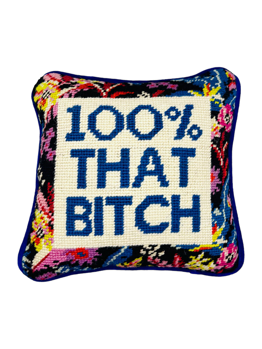 Furbish That Bitch Needlepoint Pillow