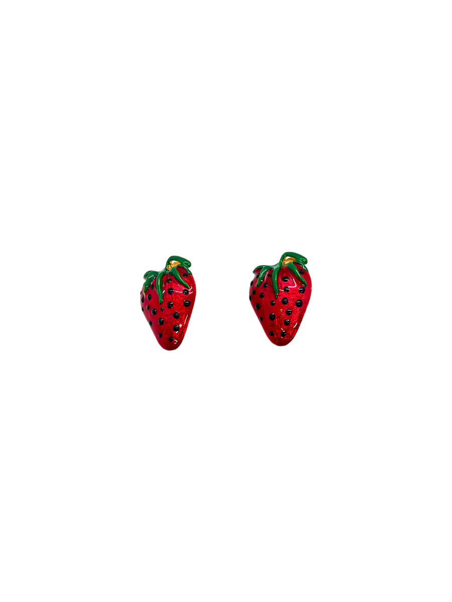 Alessandra Rich Strawberry Earrings