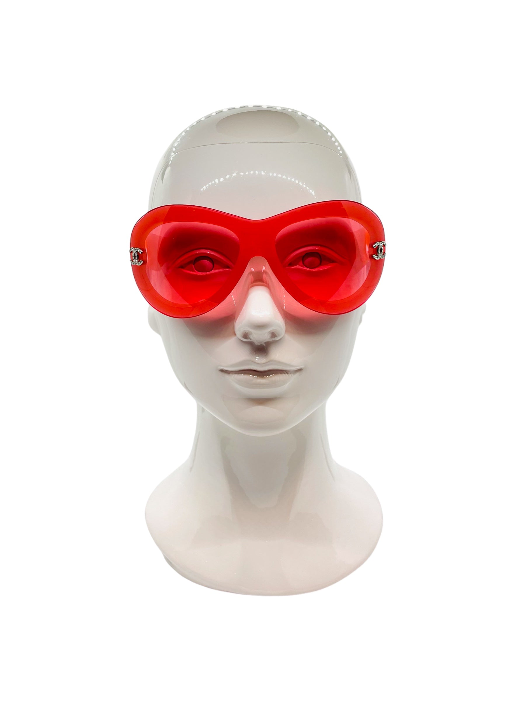 Chanel Oversized Shield Sunglasses – Teaira's Closet
