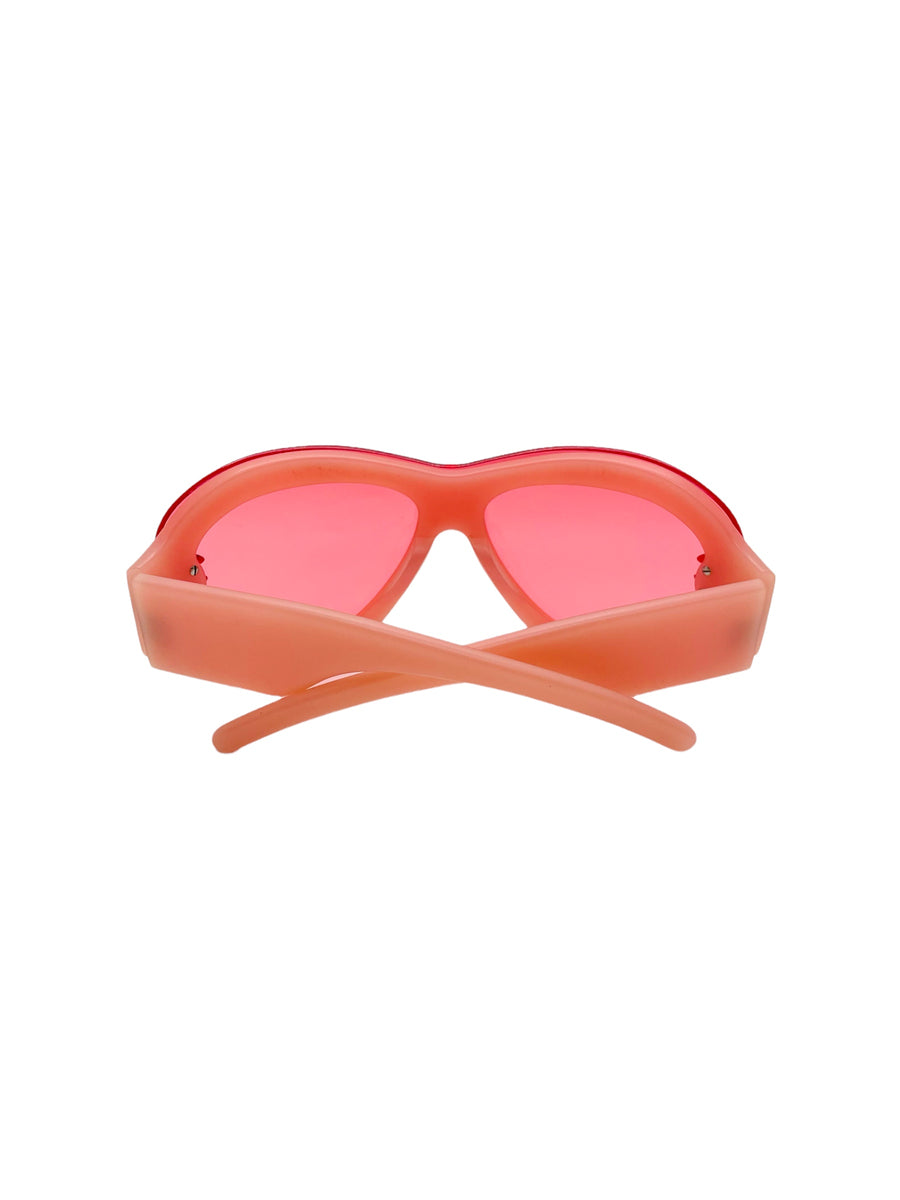 Oversized sunglasses Chanel Pink in Plastic - 31728909