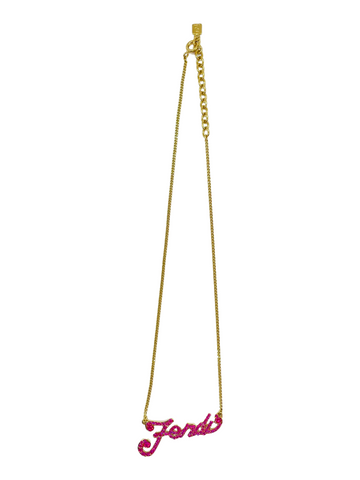 Fendi Script Logo Necklace