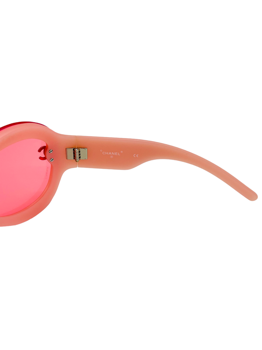 Chanel - Shield Sunglasses - Pink Blue Gray - Chanel Eyewear